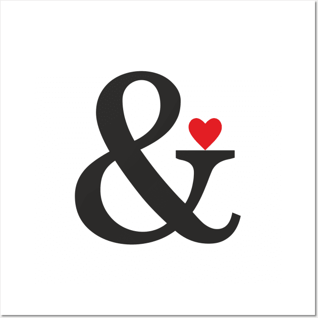 ampersand heart love gift Wall Art by FrauK